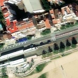 Sand Volleyball Court — aerial view