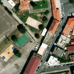 Volleyball Court near Latina — aerial view