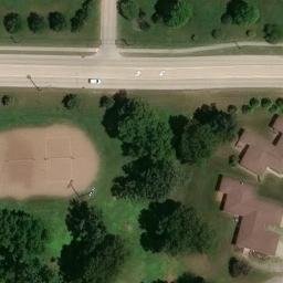 Sand Volleyball Pits — aerial view