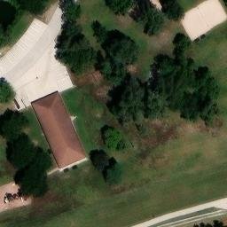 Sand Volleyball Court in Columbus, NE — aerial view