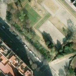 Sand Volleyball Court — aerial view