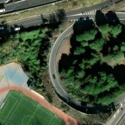 Volleyball Court near Esplugues de Llobregat — aerial view