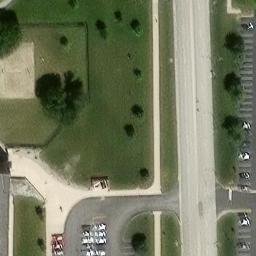 Sand Volleyball Court in Bowling Green, OH — aerial view