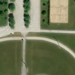 Bowling Green Beach Volleyball Court #4 — aerial view