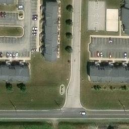 Sand Volleyball Court in Bowling Green, OH — aerial view