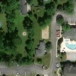 Sand Volleyball Court in Bowling Green, OH — aerial view