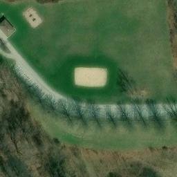 Sand Volleyball Court in Strongsville, OH — aerial view