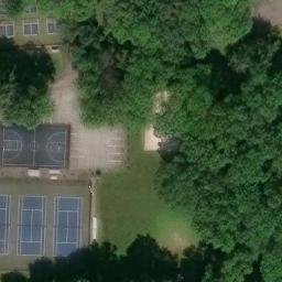 Sand Volleyball Court in Cortland, OH — aerial view