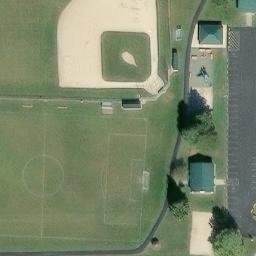 Sand Volleyball Court in Ballville Township, OH — aerial view