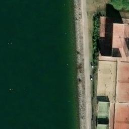 Sand Volleyball Court — aerial view