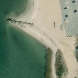 Sand Volleyball Court in Clinton, CT — aerial view