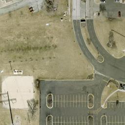 Sand Volleyball Court in Omaha, NE — aerial view