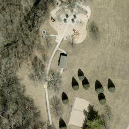 Omaha Beach Volleyball Court #4 — aerial view