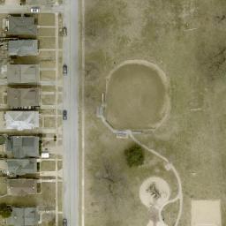 Sand Volleyball Court in Omaha, NE — aerial view