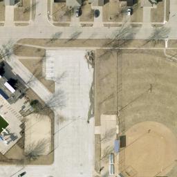 Sand Volleyball Court in Council Bluffs, IA — aerial view