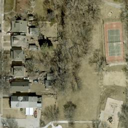Sand Volleyball Court in Omaha, NE — aerial view
