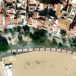 Sand Volleyball Court — aerial view