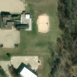 Brunswick Beach Volleyball Court #1 — aerial view