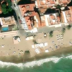 Sand Volleyball Court — aerial view