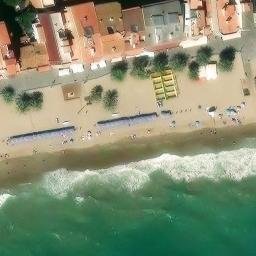 Sand Volleyball Court — aerial view