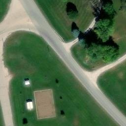 Sand Volleyball Court, Eddyville, IA — aerial view