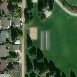 Sand Volleyball Court, Cheyenne, WY — aerial view