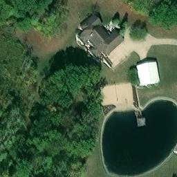Sand Volleyball Court, OH — aerial view