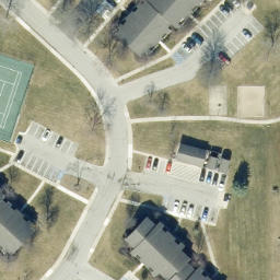 Volleyball Court, Fort Wayne, IN — aerial view
