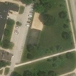Sand Volleyball Court, Kent, OH — aerial view