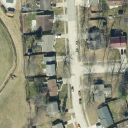 Sand Volleyball Court, Fort Wayne, IN — aerial view