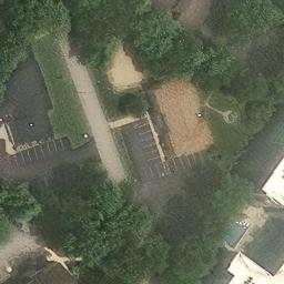 Sand Volleyball Court, Kent, OH — aerial view