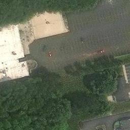 Volleyball Court, Kent, OH — aerial view