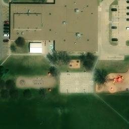 Grass Volleyball Court, North Platte, NE — aerial view
