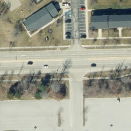 Volleyball Court, Fort Wayne, IN — aerial view