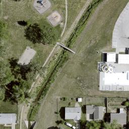 Volleyball Court, Bellevue, NE — aerial view