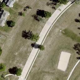 Volleyball Court, Offutt AFB, NE — aerial view
