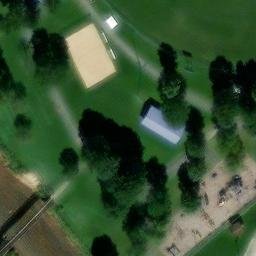 Sand Volleyball Court, DuBois, PA — aerial view