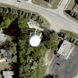 Volleyball Court, Bellevue, NE — aerial view