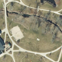 Volleyball Court, Fort Wayne, IN — aerial view