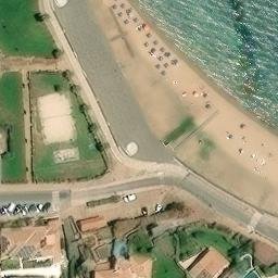 Sand Volleyball Court — aerial view