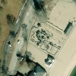 Sand Volleyball Court, Compo, CT — aerial view