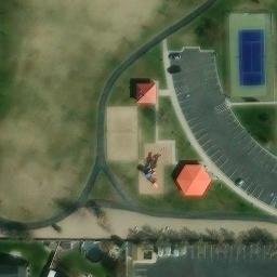 Sand Volleyball Court, Layton, UT — aerial view