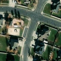 Sand Volleyball Court, Syracuse, UT — aerial view