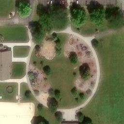 Sand Volleyball Court, Youngstown, OH — aerial view