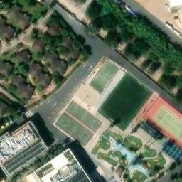 Sand Volleyball Court — aerial view