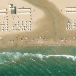Sand Volleyball Court — aerial view