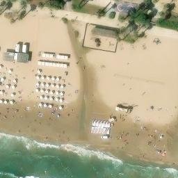 Sand Volleyball Court — aerial view