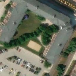 Sand Volleyball Court, Akron, OH — aerial view