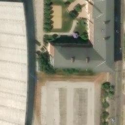 Sand Volleyball Court, Akron, OH — aerial view