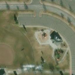 Sand Volleyball Court, Layton, UT — aerial view